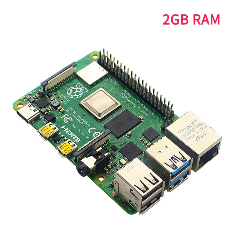 Original Raspberry Pi 4 Model B Board 2G 4G 8G RAM 2.4G &amp; 5G WiFi Bluetooth 5.0 4 Core CPU 1.5Ghz RPi 4 RPi 4 Speed than RPi 3B+
