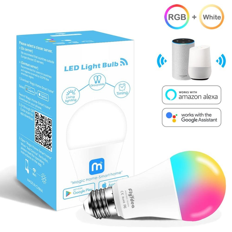 Siri Voice Control 15W RGB Smart Light Bulb Dimmable E27 B22 WiFi LED Magic Lamp AC 110V 220V Alexa Google Home Yandex Alice
